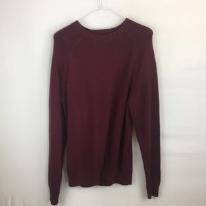 Lands ‘ End Large Maroon Crew Neck Sweater